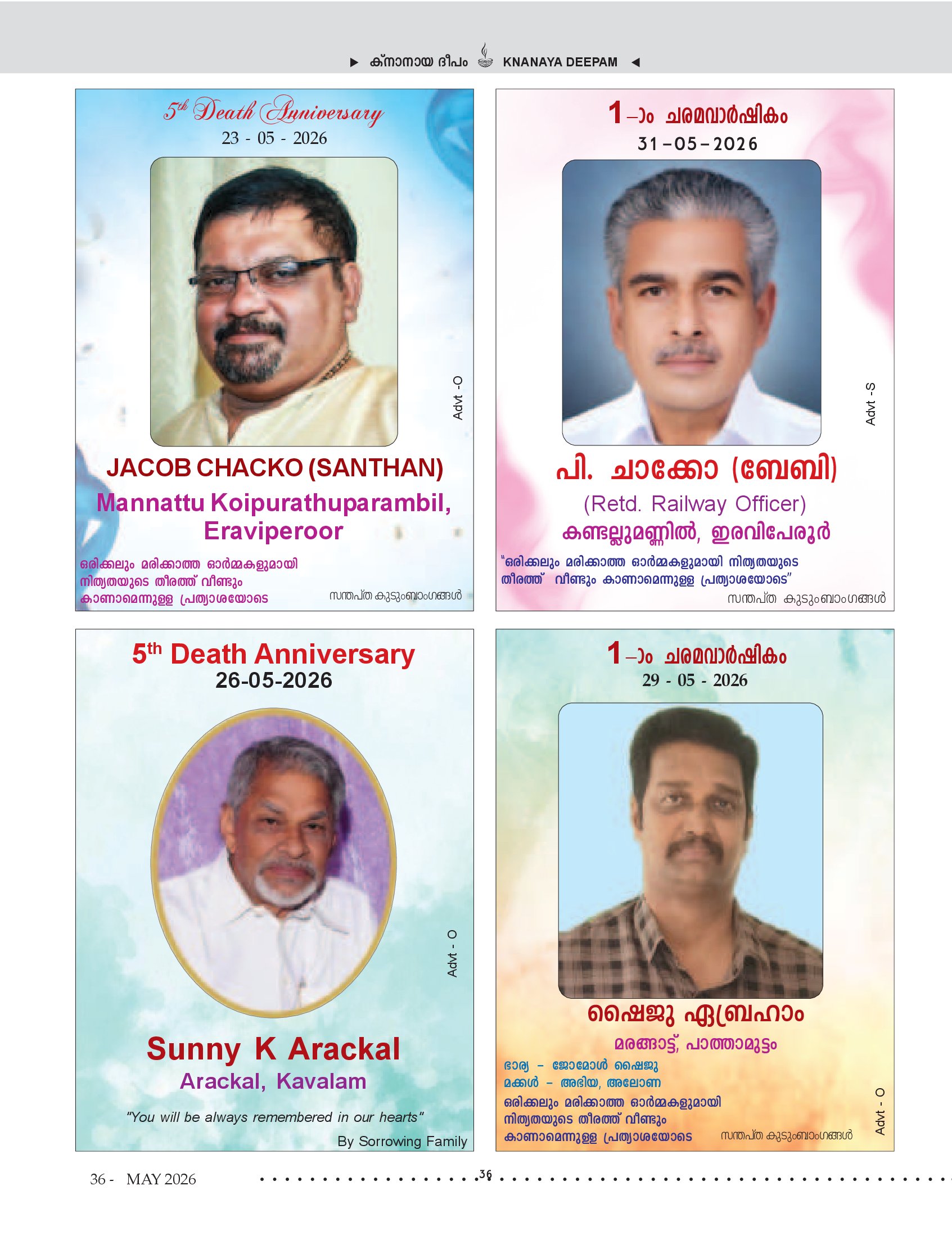 Death Anniversaries
